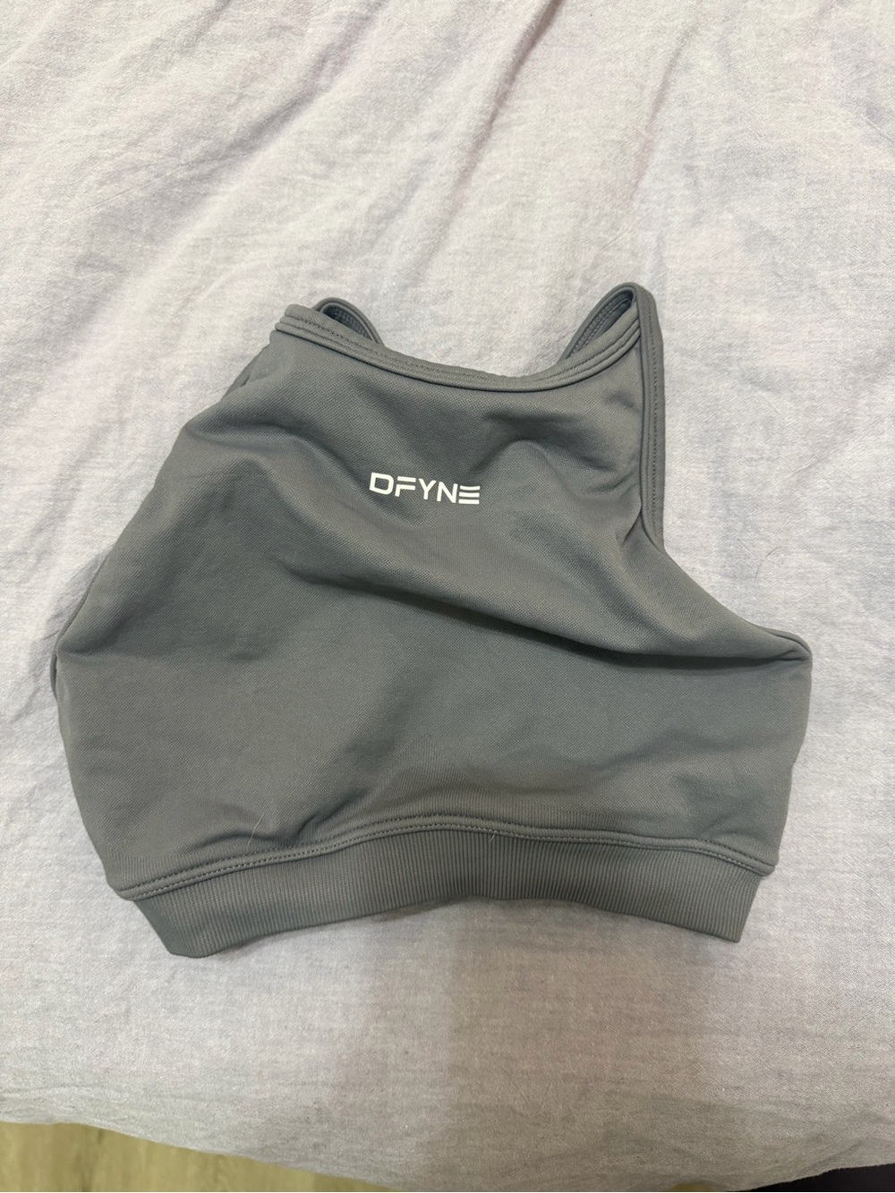 DFYNE Dynamic Grey High Neck Sports Bra